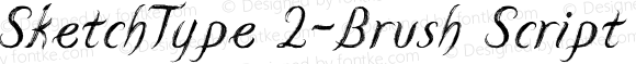 SketchType 2-Brush Script Italic