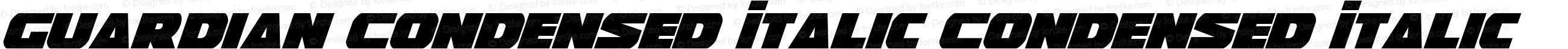 Guardian Condensed Italic Condensed Italic