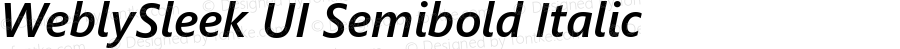 WeblySleek UI Semibold Italic