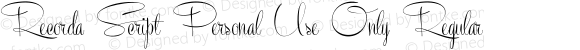 Recorda Script Personal Use Only Regular