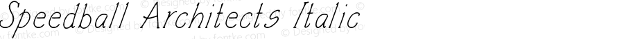 Speedball Architects Italic Version 2.00 February 9, 2013