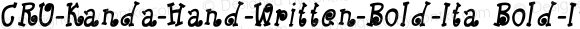CRU-Kanda-Hand-Written-Bold-Ita Bold-Italic