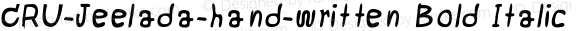 CRU-Jeelada-hand-written Bold Italic
