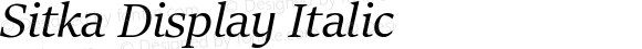 Sitka Display Italic