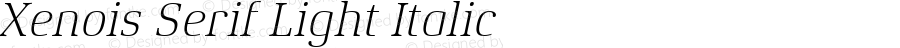 Xenois Serif Light Italic