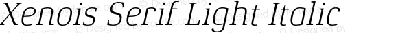 Xenois Serif Light Italic