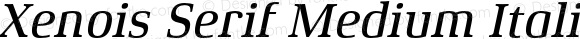 Xenois Serif Medium Italic