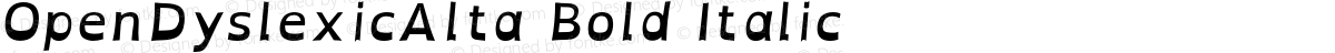 OpenDyslexicAlta Bold Italic