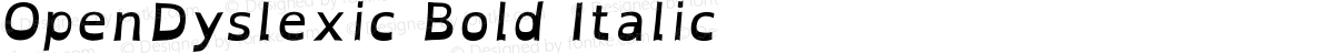 OpenDyslexic Bold Italic