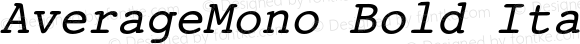 AverageMono Bold Italic