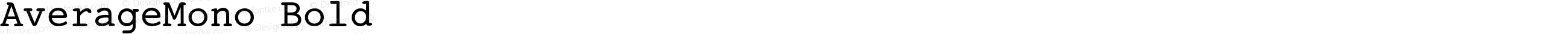 AverageMono Bold