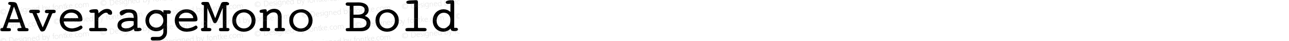 AverageMono Bold