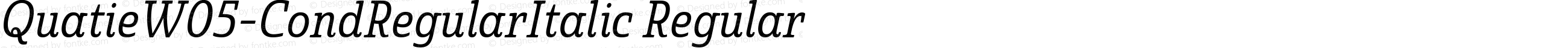 QuatieW05-CondRegularItalic Regular