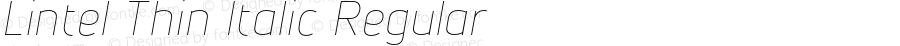 Lintel Thin Italic Regular