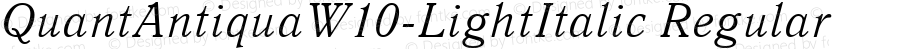 QuantAntiquaW10-LightItalic Regular