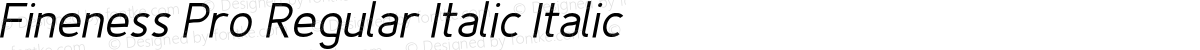 Fineness Pro Regular Italic Italic