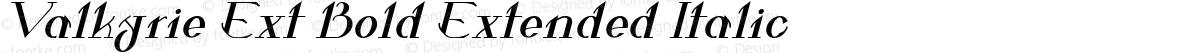 Valkyrie Ext Bold Extended Italic
