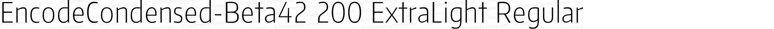EncodeCondensed-Beta42 200 ExtraLight