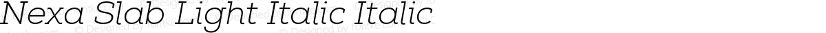 Nexa Slab Light Italic Italic