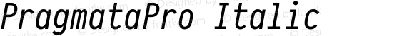 PragmataPro Italic