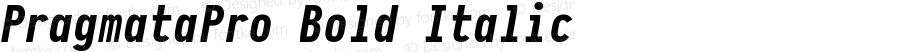 PragmataPro Bold Italic