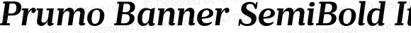 Prumo Banner SemiBold Italic