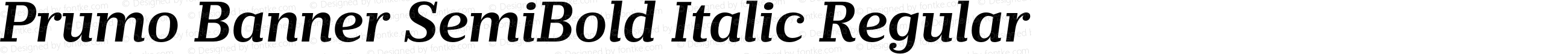 Prumo Banner SemiBold Italic Regular