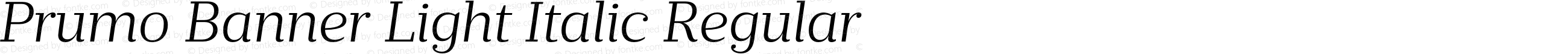 Prumo Banner Light Italic Regular