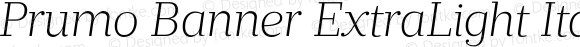 Prumo Banner ExtraLight Italic Regular