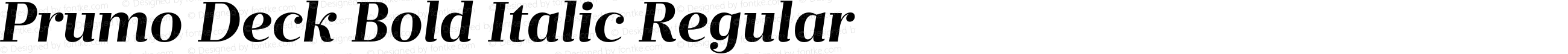 Prumo Deck Bold Italic Regular
