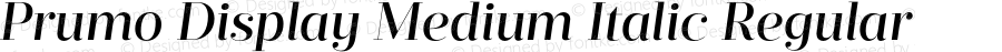 Prumo Display Medium Italic