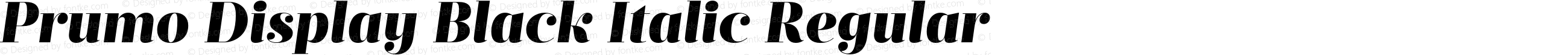 Prumo Display Black Italic Regular