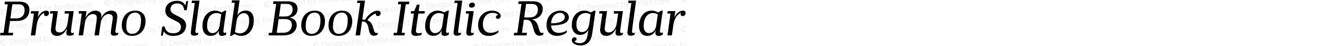 Prumo Slab Book Italic Regular