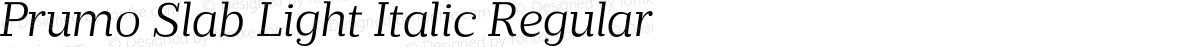 Prumo Slab Light Italic Regular