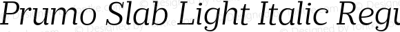 Prumo Slab Light Italic Regular
