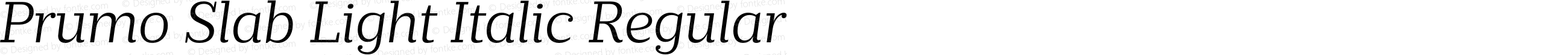 Prumo Slab Light Italic Regular