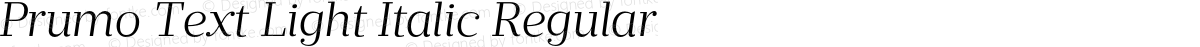 Prumo Text Light Italic Regular