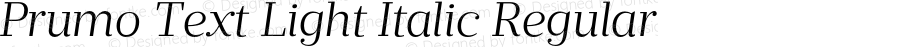 Prumo Text Light Italic