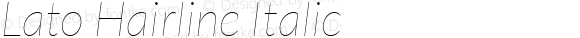 Lato Hairline Italic