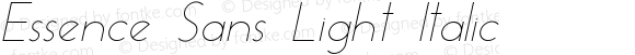 Essence Sans Light Italic
