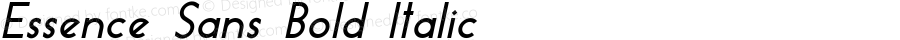 Essence Sans Bold Italic Version 1.001 2013
