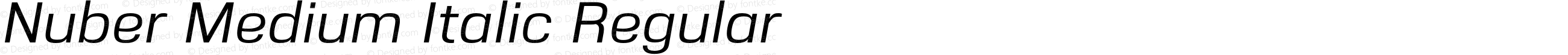 Nuber Medium Italic