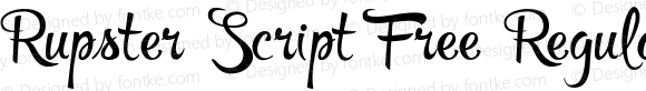 Rupster Script Free Regular