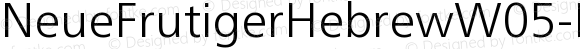 Neue Frutiger Hebrew W05 Light