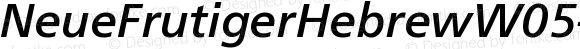 Neue Frutiger Hebrew W05 Md It