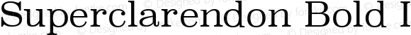 Superclarendon Bold Italic