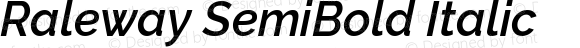 Raleway SemiBold Italic