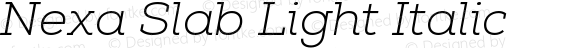 Nexa Slab Light Italic