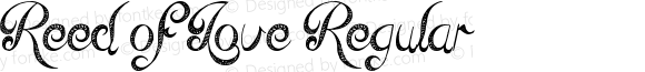 Reed of Love Regular Version 1.00 July 15, 2013, initial release