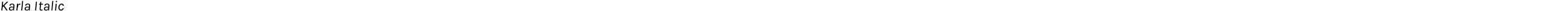 Karla Italic